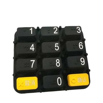Custom Radium Carved Transparent Silicone Rubber Pos Machine Keys