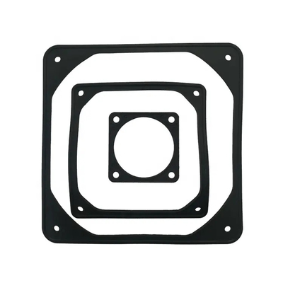 Customized Silicone Rubber Square Flat Gasket With Perforated Edges