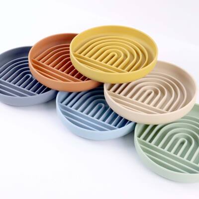 Silicone Pet Feeding Bowl Bottom Anti Slip Licking Bowl