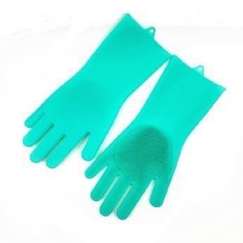 Custom 33.5x16.5cm Silicone Hand Gloves For Dishwashing
