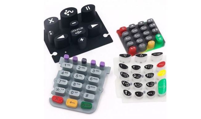 UV Coated Silicone Rubber Keyboard 20 Shore A For Audio Equipment Remote Control 2