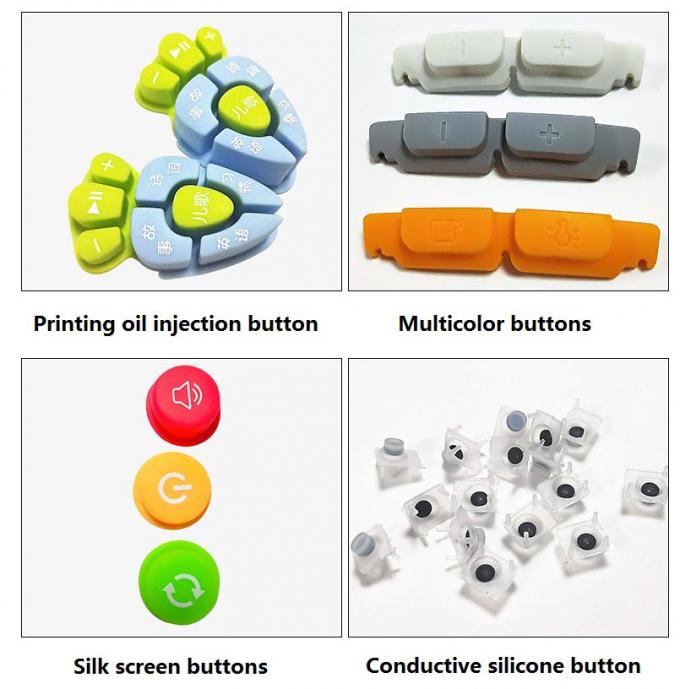Game Console Conductive Silicone Rubber Buttons 90 Shore A