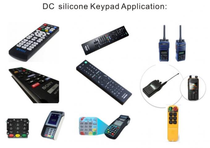 Debossed Pantone Color Elastomer Silicone Rubber Keyboard 4